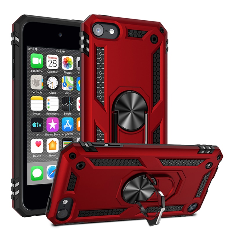 Anti-fall case For iPhone iPod Touch 5 6 7 Case Cover Ring Bracket Holder Shockproof Armor Back Shell For iPod touch 5 6 7 Coque