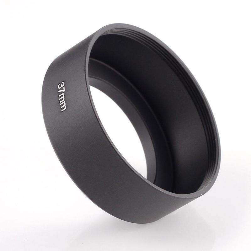 37mm Universal Camera Black Thread Mount Metal Lens Hood Accessories Protector Camera U8L6
