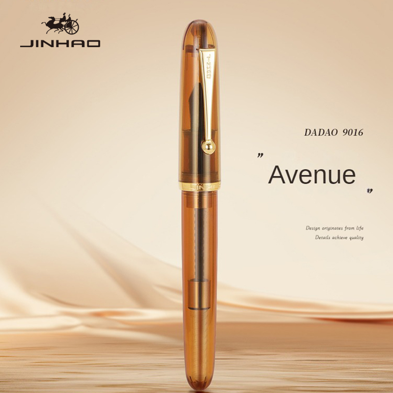 JINHAO 9016 Dadao stylo plume EF/F/M plume acrylique Transparent Spin stylo bureau fournitures scolaires papeterie stylos d'écriture PK 9019