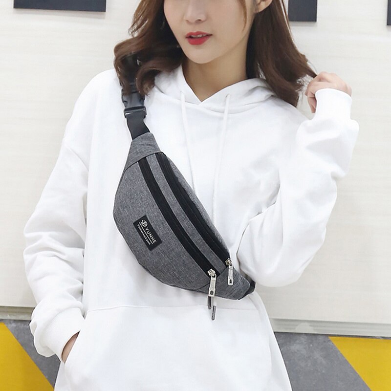 Riñonera a la para hombre y mujer, bolso informal con cinturón grande, bolso de viaje para teléfono, bolso cruzado para el pecho