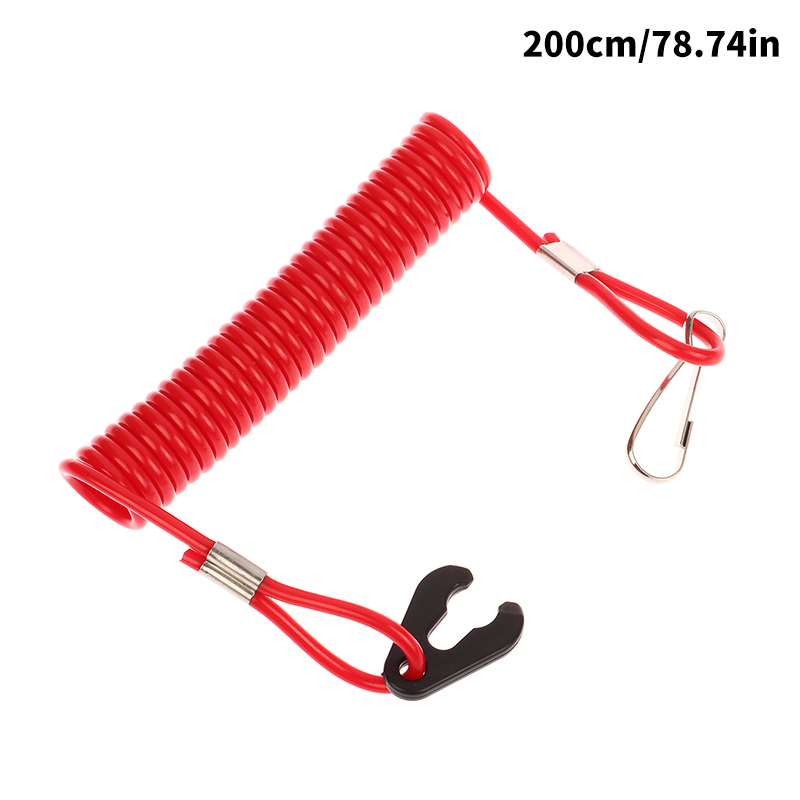 1PC 2M Boat Motor Kill Stop Switch e Safety Tether Lanyard per parti del motore del motore fuoribordo corda svasata di emergenza: Default Title