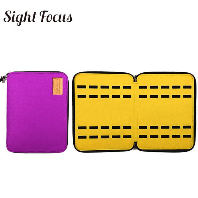 40 -fack filt ur organisatör låda klock förvaringsväska påse dubbel lager klock låda för apple watch armband band organizer hållare väska: Lila