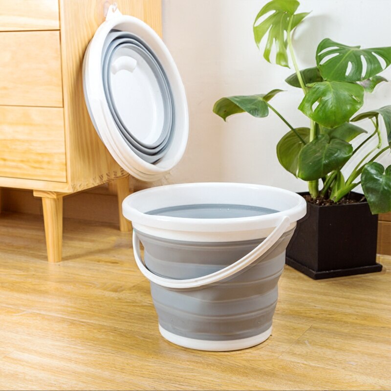Thick Silicone Collapsible Bucket outdoor Home Portable Folding Bucket for Fishing Washing Supplies Warehouse Home Storage