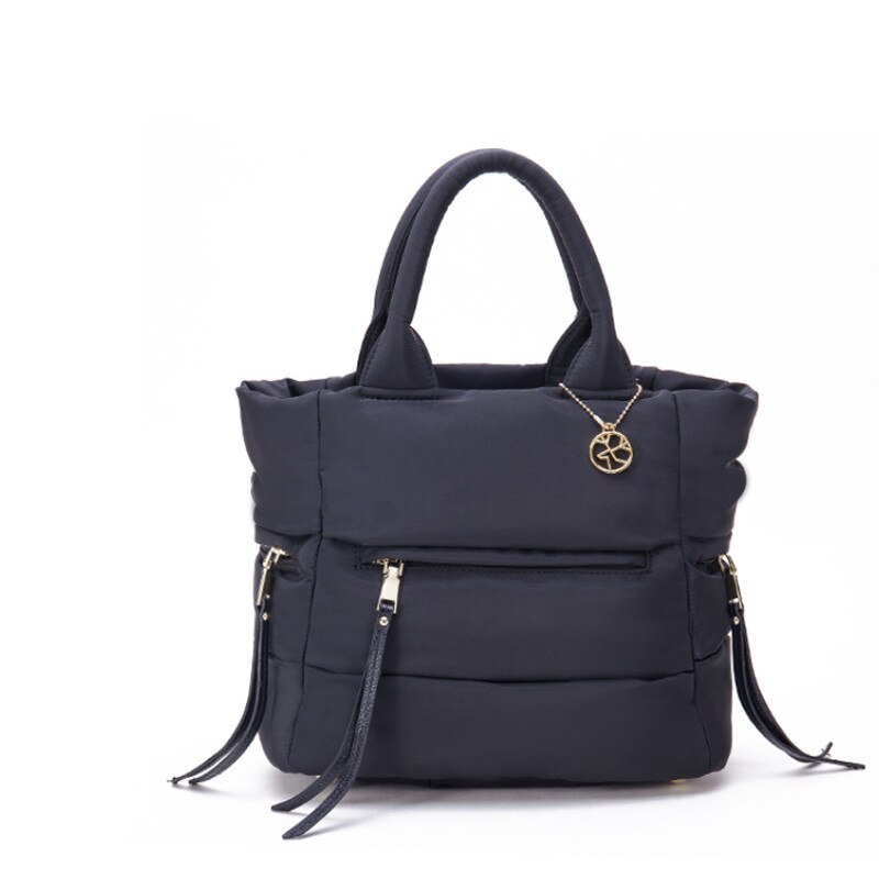 2022 winter donszakken dames merk handtas ruimtepad katoen veren capaciteit tote dames schoudertas bolsas sac a main