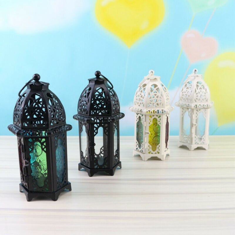 Vintage hængende lysestage marokkansk glaslys lanterne bryllup hjemmeindretning