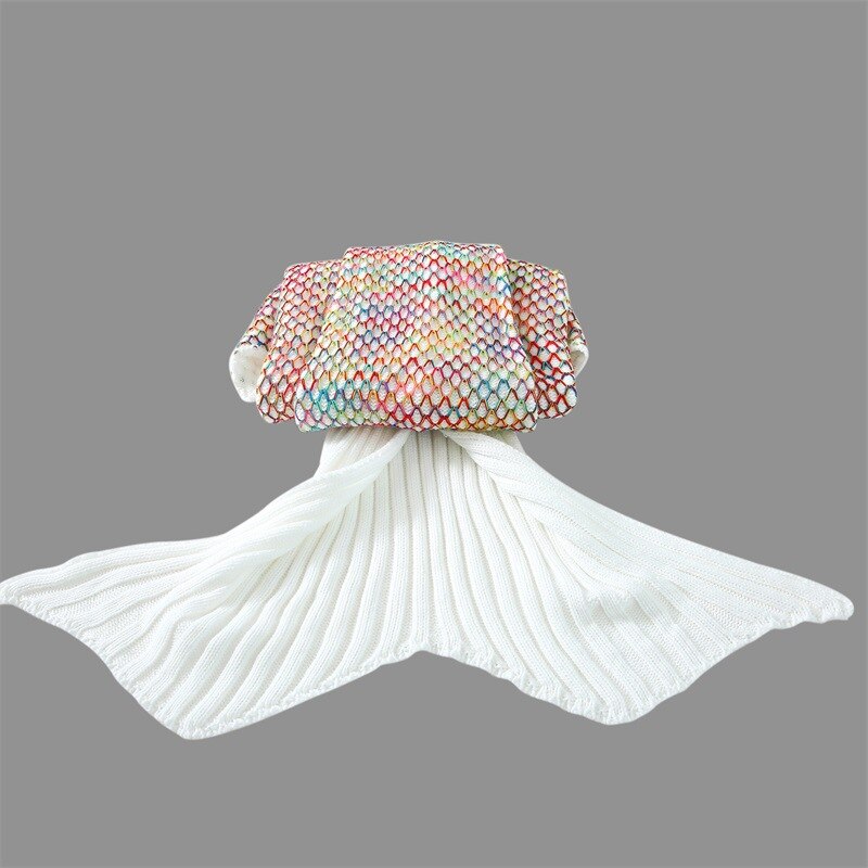 Plaid Mermaid Deken Kasjmier Handel Mermaid Garen Gebreide Deken Wol Mermaid Tail Deken Winter Sofa Deken Sofa Sleepin