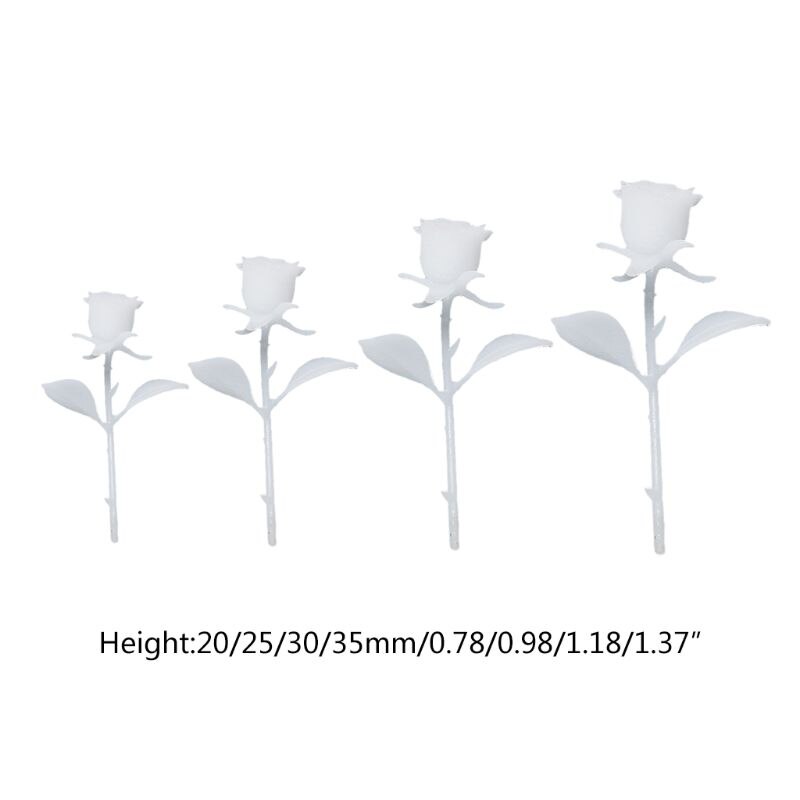 Diy 3D Mini Rose Vorm Epoxy Mallen Ambachten Sieraden Maken Siliconen Uv Hars Mol