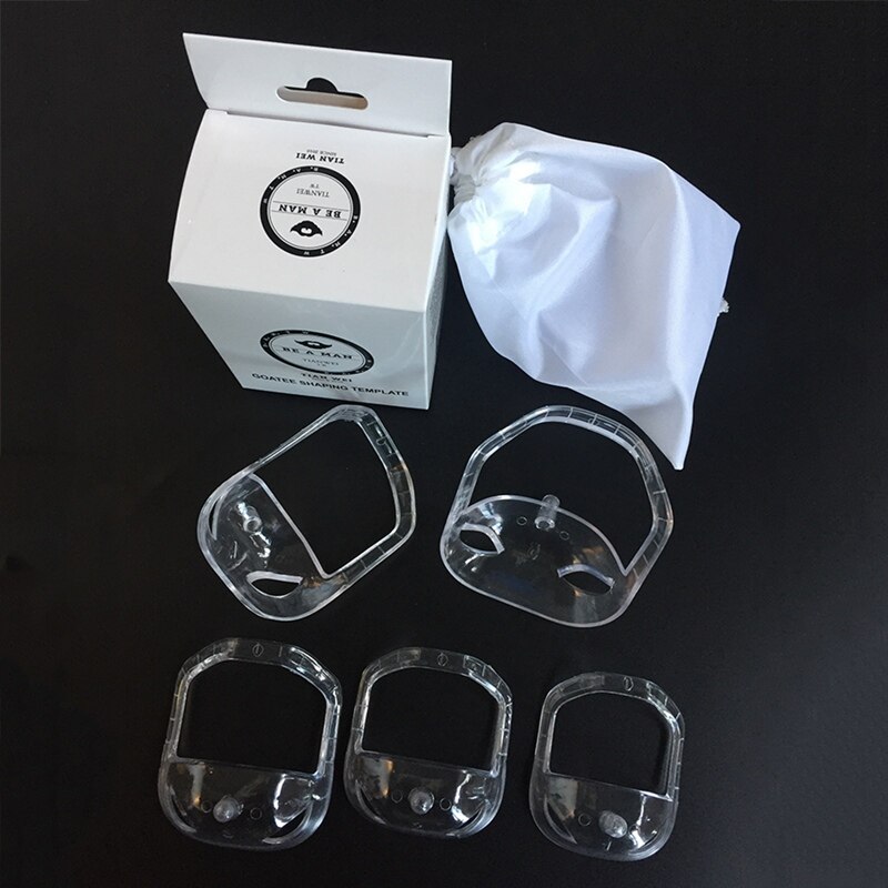 5 stk/sett menn skjegg styling verktøy menn skjegg goatee barbering mal skjegg barbering ansiktspleie modellering grooming for mann