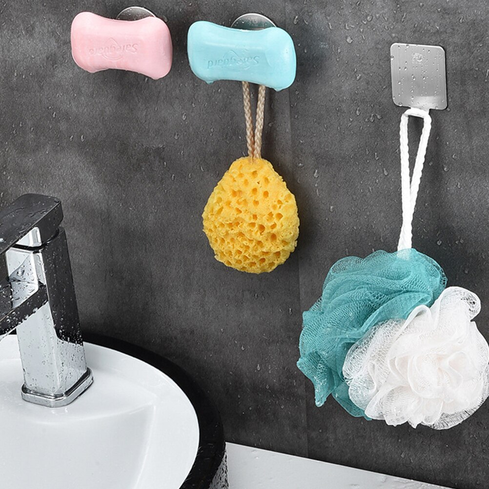 Jaboneras magnéticas creativas de 5x5cm, jabonera colgante para pared de baño, estante con ventosa de plata