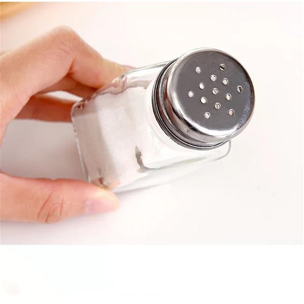 Barbecue Keuken Glas Cruet Kruiderij Flessen Kruiden Blikjes Doos Peper Shakers Zout Shaker Verzegelde Kruidkruik Container Supply