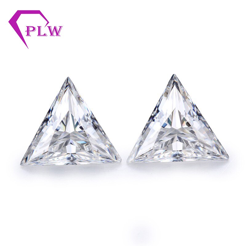 Factory price triangle moissanite 0.6ct 5.5 mm D color test positive gem for bracelet ring chain earring from Provence jewelry