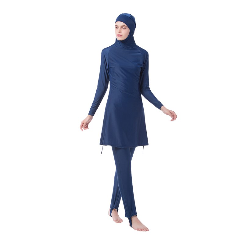 Plus Size Muslim Swimwear Women Modest Full Cover Swimsuit Islamic Hijab Islam Swim Surf Wear Sport Burkinis Beachwear Bathing