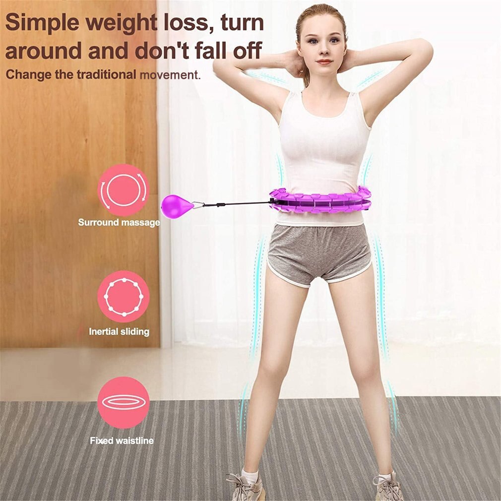 Intelligenter fitness-rollring mit 24 abnehmbaren teilen für erwachsene und kinder mit 360 massagegraden