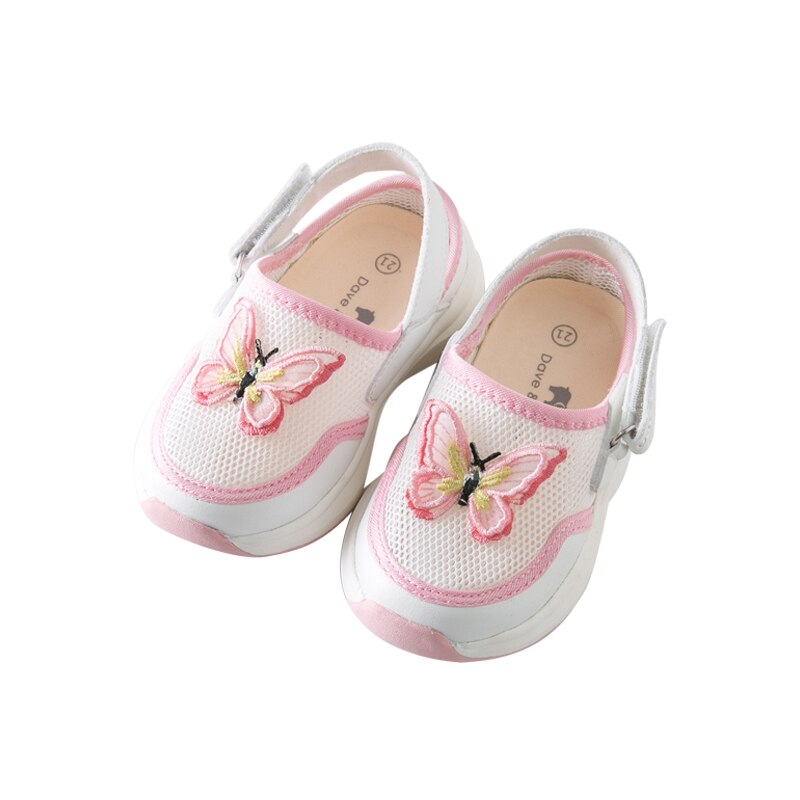 DB13759 dave bella baby girl summer sandals white butterfly sandals cute brand shoes baby sandals: 26
