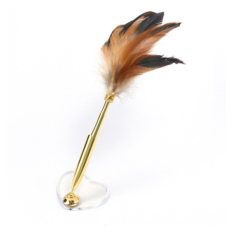 Pen Feather Quill Pen Ballpoint Pen Student Desk Pen With Pen Holder