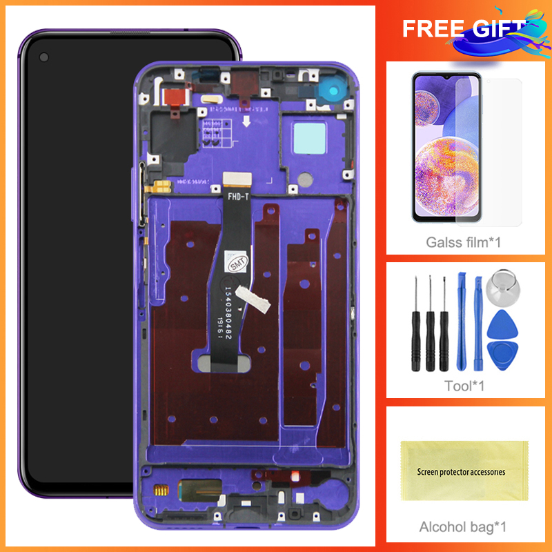 6,26-Zoll-Bildschirm für Huawei Nova 5T Nova 5T LCD-Anzeige Touchscreen-Digitizer mit Rahmenmontage für Honor 20 Honor20 Ersatz: Marine