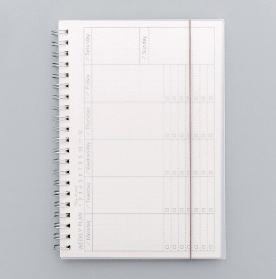 2020 2021 espiral a5 caderno planejador diário semanal mensal papel kraft organizador agenda escola escritório agenda papelaria presentes: P-Weekly plan
