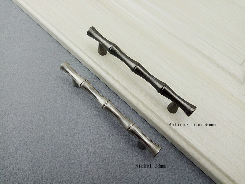 Bambus-Stil Griff für Möbelbeschläge Chrom Bronze- Griff Küchenschränke Tür Schublade Knopf Kleiderschrank Schrank Griff zieht