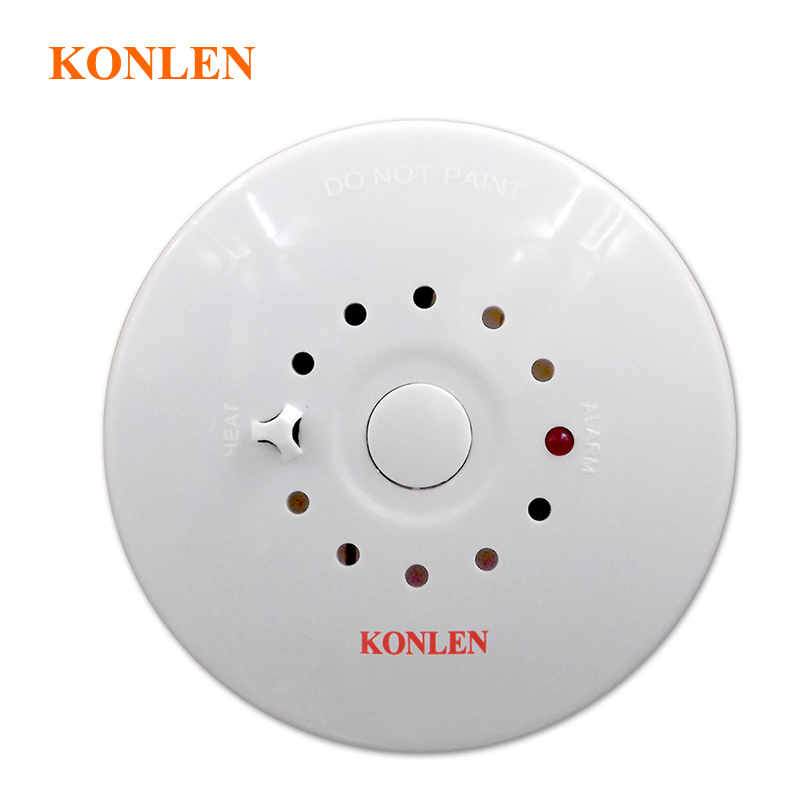 2 in 1 Photoelectric Smoke Sensor and Fire Heat Temperature Detector NC NO option Sound 85dB for Alarm Systems Security Home.