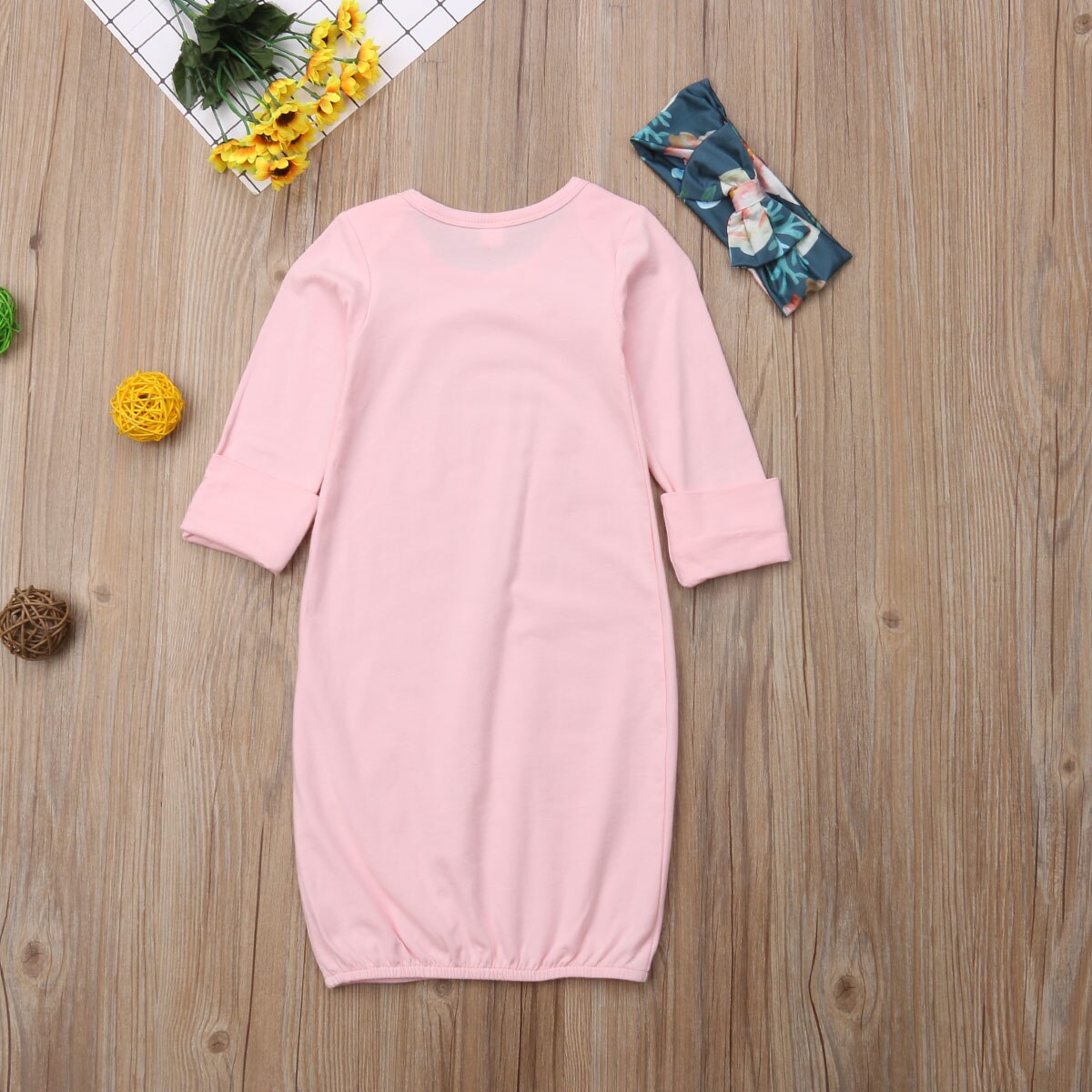 Newborn Infant Baby Girl Boy Sleepwear Cotton Gown Outfit Pajamas Set Sleepwear Baby Night Dress Long Sleeve Nightgowns