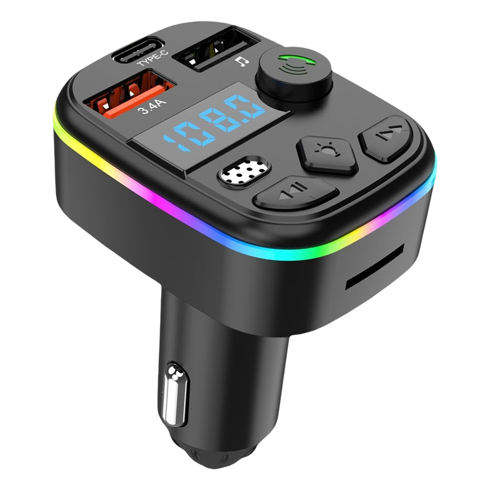 Auto Fm Zender Auto Mp3 Speler Bluetooth5.3 Ondersteuning Tf Kaart U Schijf Handsfree Mp3 Speler Radio Mp3 Speler Adapter Autolader: Default Title