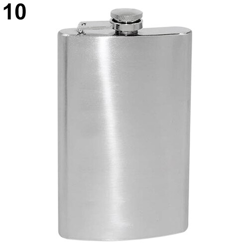Portátil 4 5 6 7 8 10 Oz Petaca de acero inoxidable whisky Alcohol frasco tapa: 10 Oz