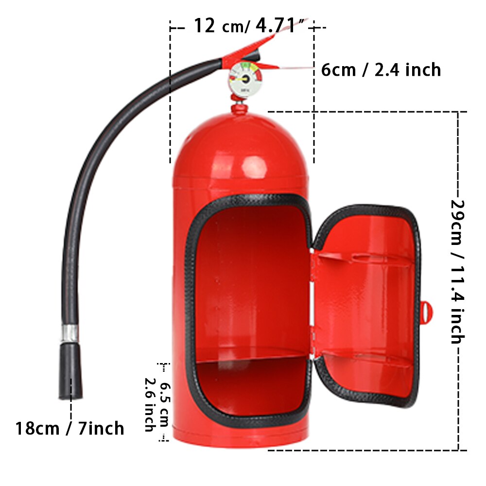 Fire Extinguisher Mini Bar Metal Mini Handmade Decorate
