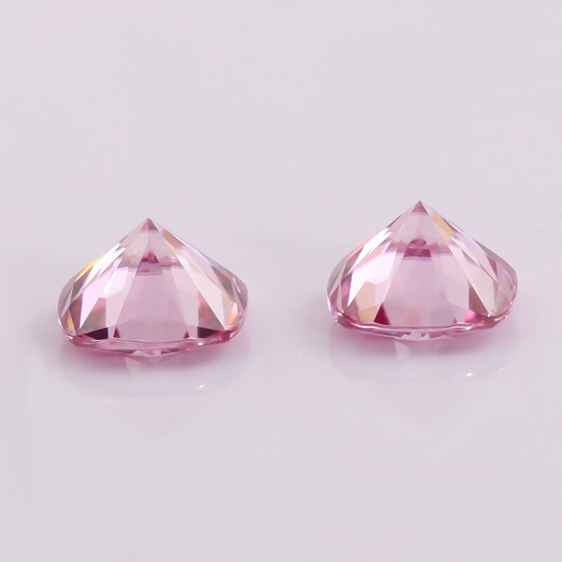Lyserød farve lab diamant moissanit farvet moissanit 0.6ct 5 x 5mm 3 fremragende pude snit til ring armbånd halskæde øreringe
