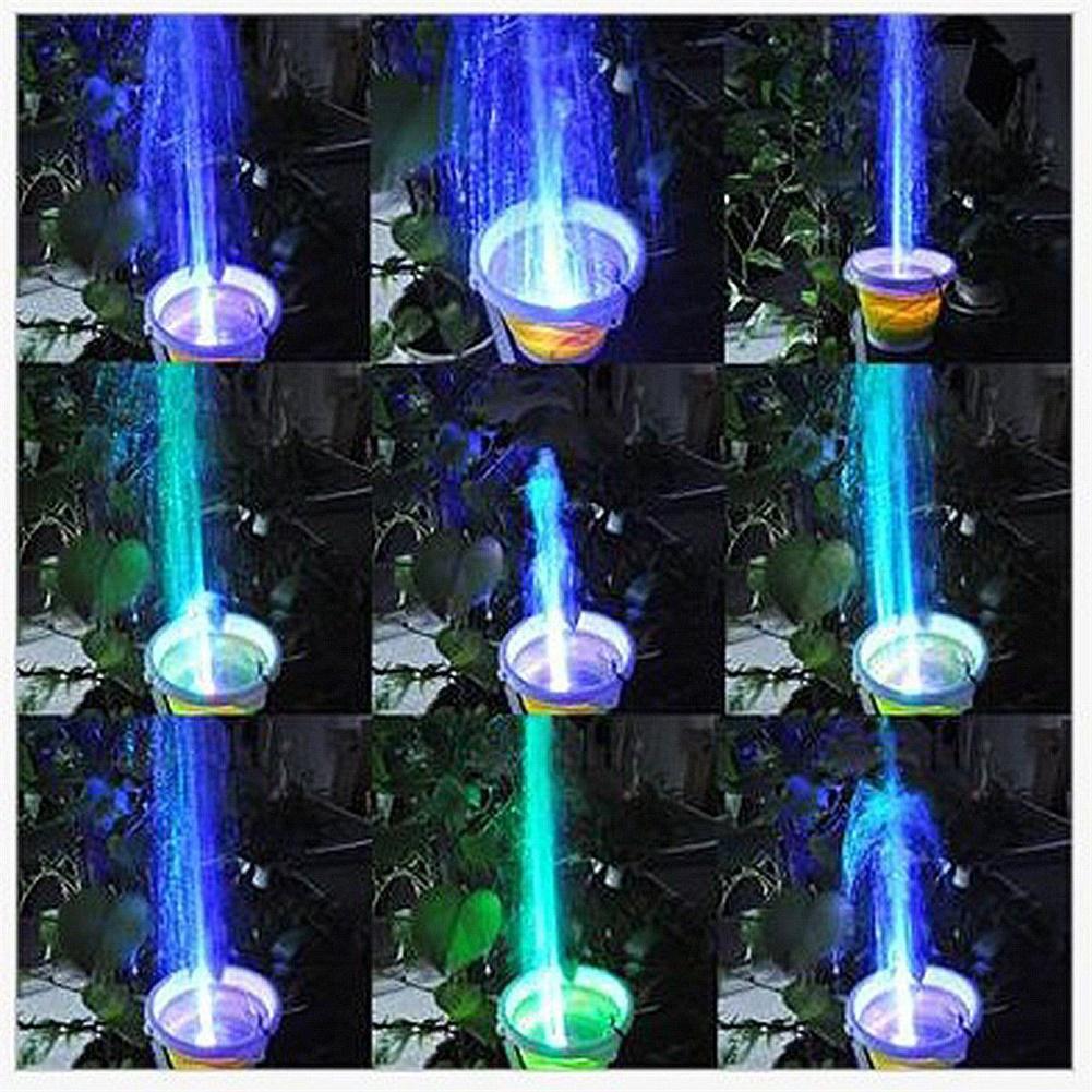 Mini Brunnen Bausatz Energie Wasserpumpe LED Licht Aquarien Schwimmbad Fischteich Brunnen Wasserfall Schwimm Bewässerung Garten Dekoration
