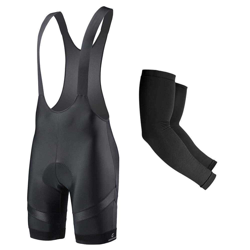 GOAIROD Bicycle Bib Shorts Cycling Man Lycra Bretelle Overalls Men MTB Chamois Braces Bike Tights Male Ciclismo Biker Clothing: Shorts and Arm / M