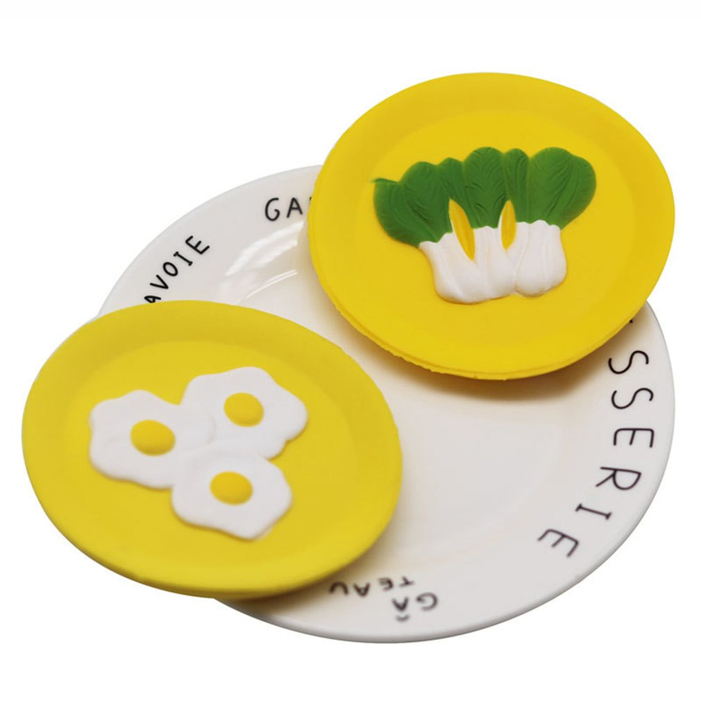 Food Dishes Shape Slow Rising Squishies Toy for Relieves Stress Anxiety Charm Pendant Anti-stress Toys for Children Adult