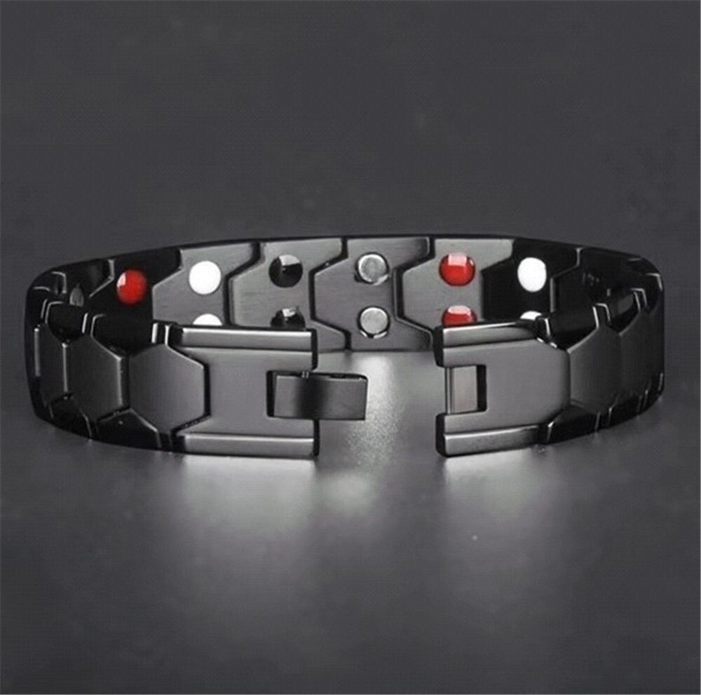 4 In 1 Magnetische Magneet Armband Mannen Heren Armbanden Sieraden Golden Zinklegering Armband Mannen