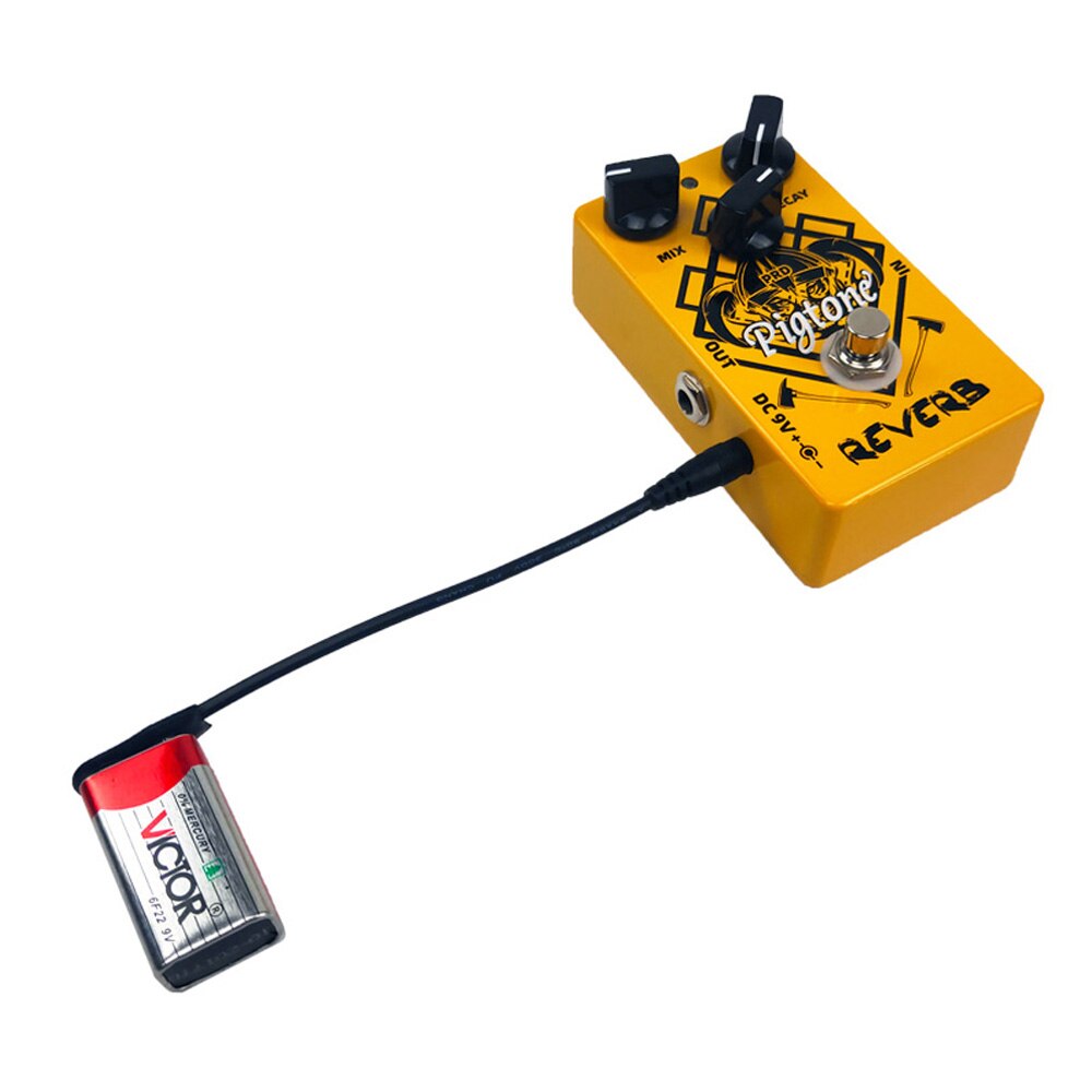 9V Battery Clip Connector Converter Center Negative Power Supply Cable for Guitar Effect Pedal