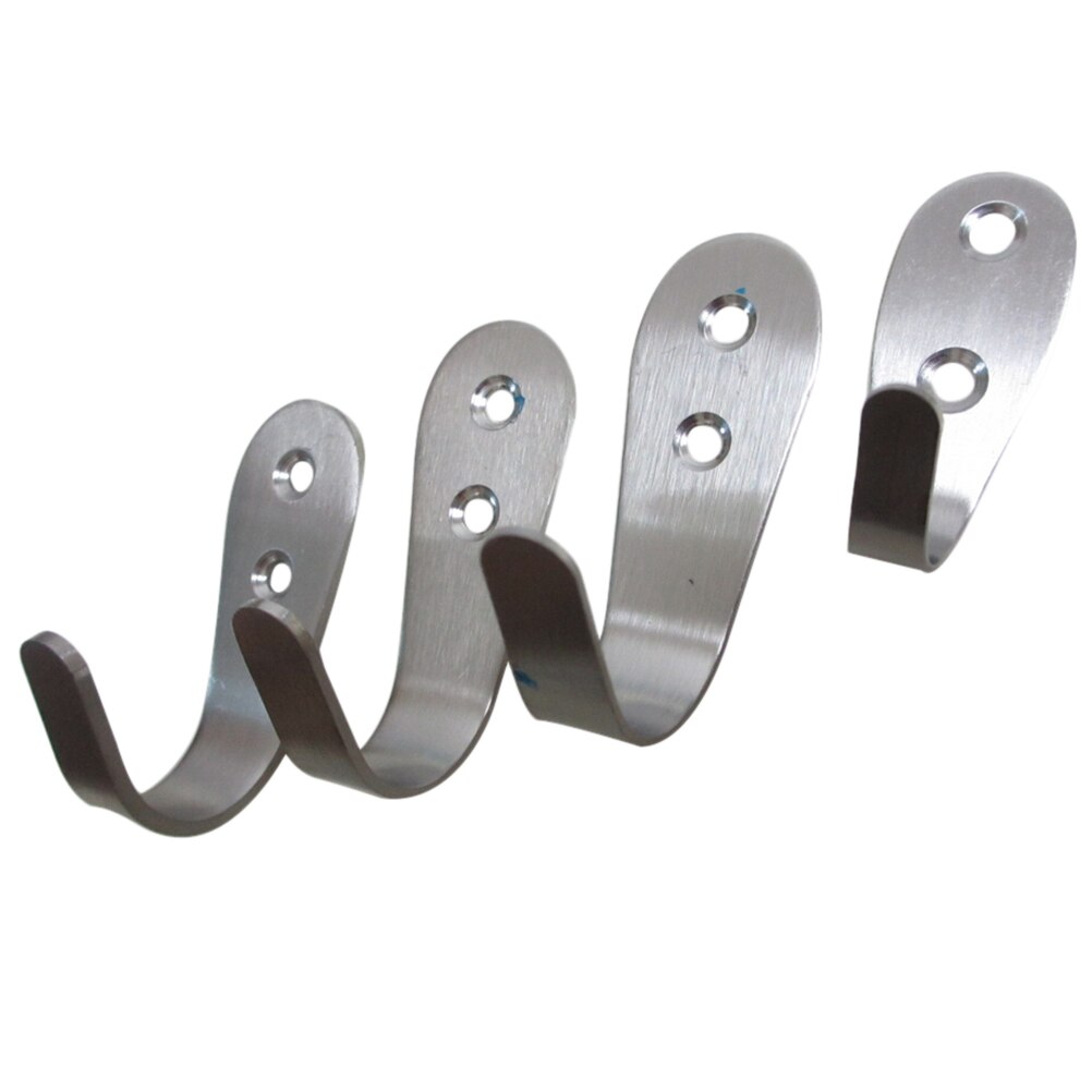 1Pc Stainless Steel Hooks Durable Practical Brushed Kitchen Hook Clothes Hooks Coat And Hat Hanger Towel Hanger 1.5/2/3mm-Thick