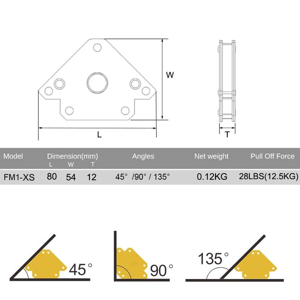 4 pièces support magnétique de soudage pour le soudage au fer positionnement magnétique soudage positionneur montage Ferrite auxiliaire localisateur outils
