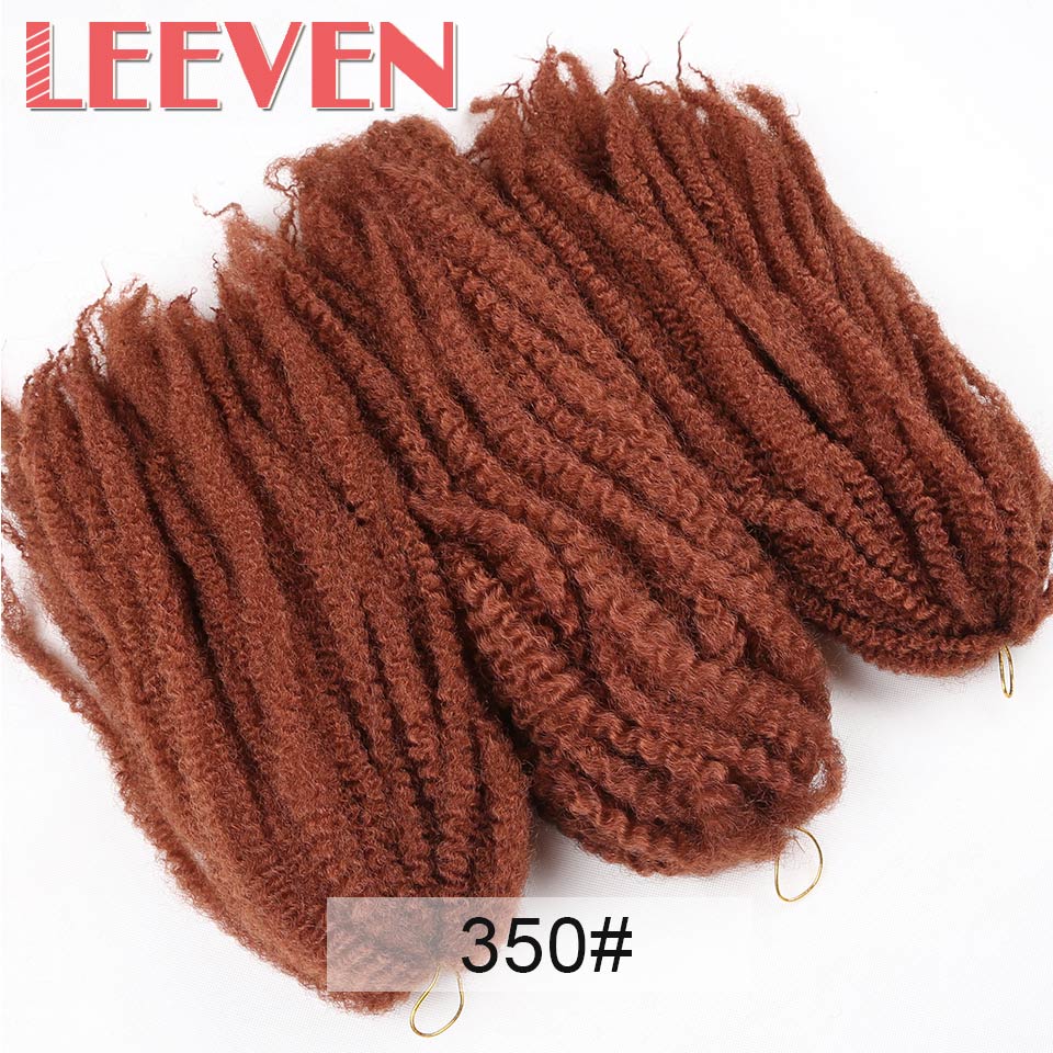 Leeven 18 ''5 unids/lote Afro trenzas Marley pelo trenzas de Crochet peinado pelo trenzado sintético extensión suave giro: #350