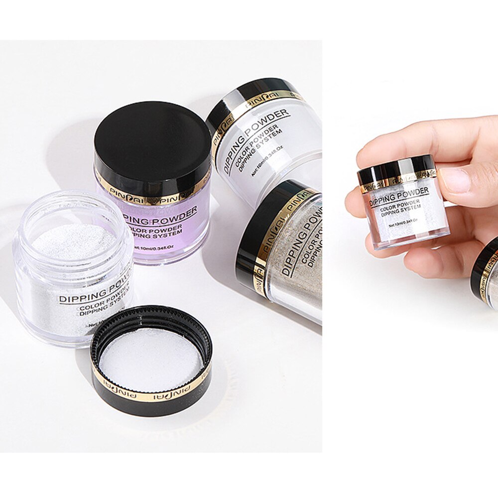 Kit de Inicio de polvo de inmersión en polvo para uñas, Kit de iniciación para uñas de estilo francés, Kit de polvo de inmersión portátil para uñas sin lámpara