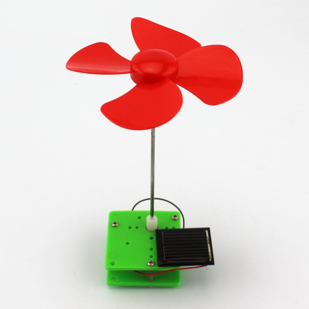 Simple Science Experiment DIY Solar Energy Rotating Wind Mill Handmade Puzzle Assembled Toys Physics Teaching Resources