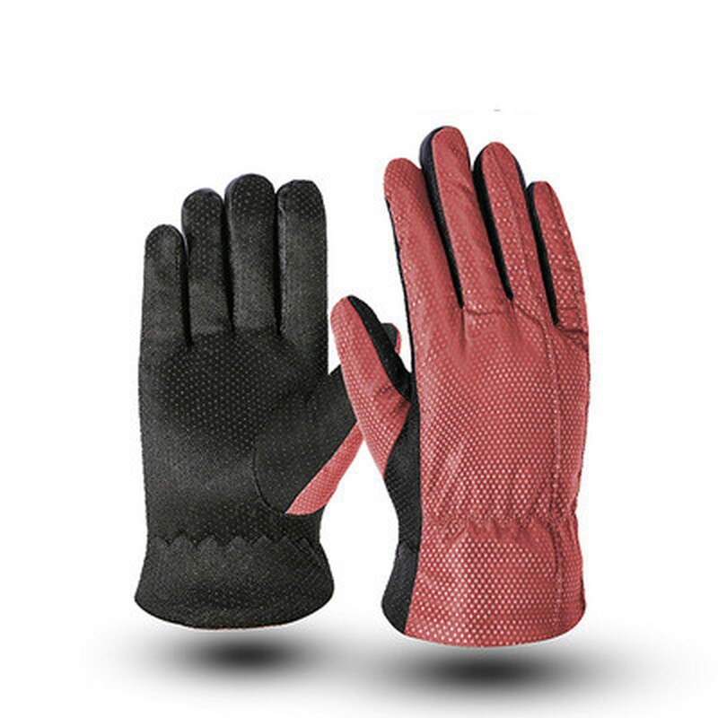 Antislip ski-add pluche zwarte handschoenen grote handschoenen herfst winter warme motorrijden heren handschoenen: K-st-p