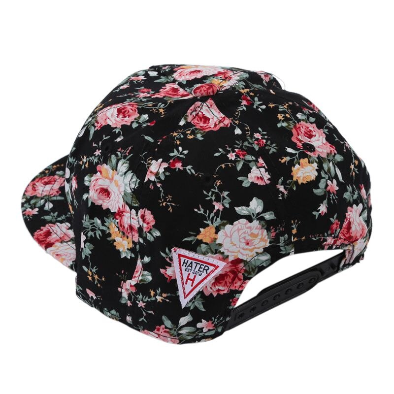 Bloemen Snapback Hoed, Hip-Hop Platte Schilden Baseball Cap Maat Verstelbaar