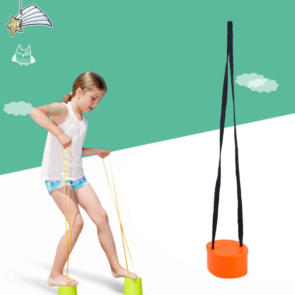 1 paar kinder Verdickt Kunststoff Elliptische Stelzen Balance Trainer Spielzeug Kinder Balance Training Spielzeug (Rot)