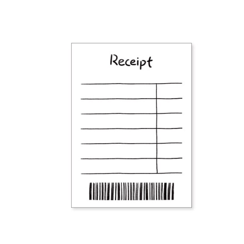 Hand Notebook Small Hand Drawing Ruled Grided Lined 50 Sheet for Office Home Use UD88: Receipt