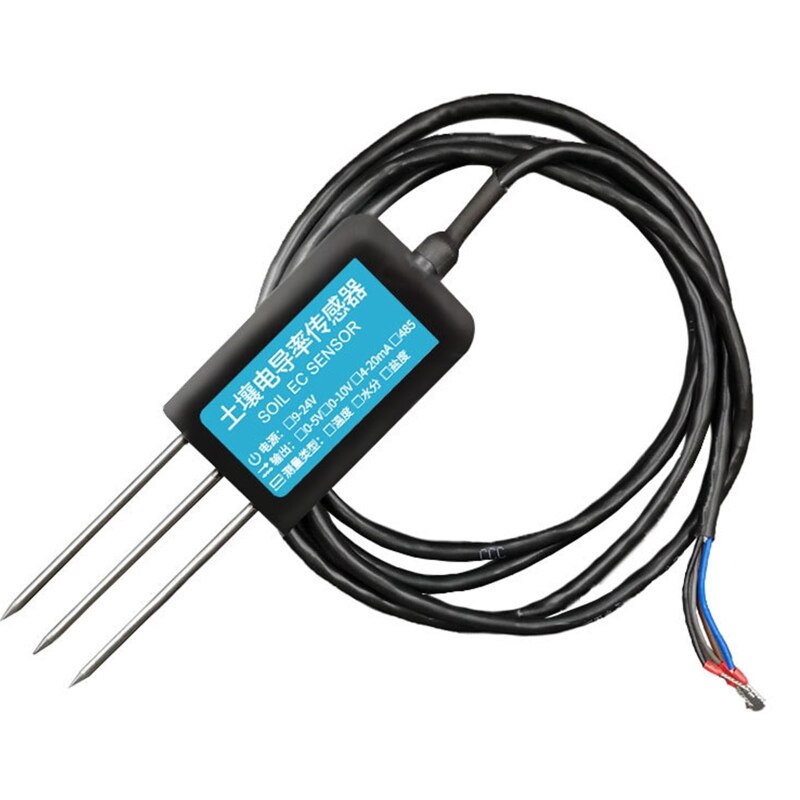 Three-in-one Soil Salt Sensor Soil Temperature/Humidity/Conductivity RS485 Detector Soil Moisture Tester for Plant Garden M7DA