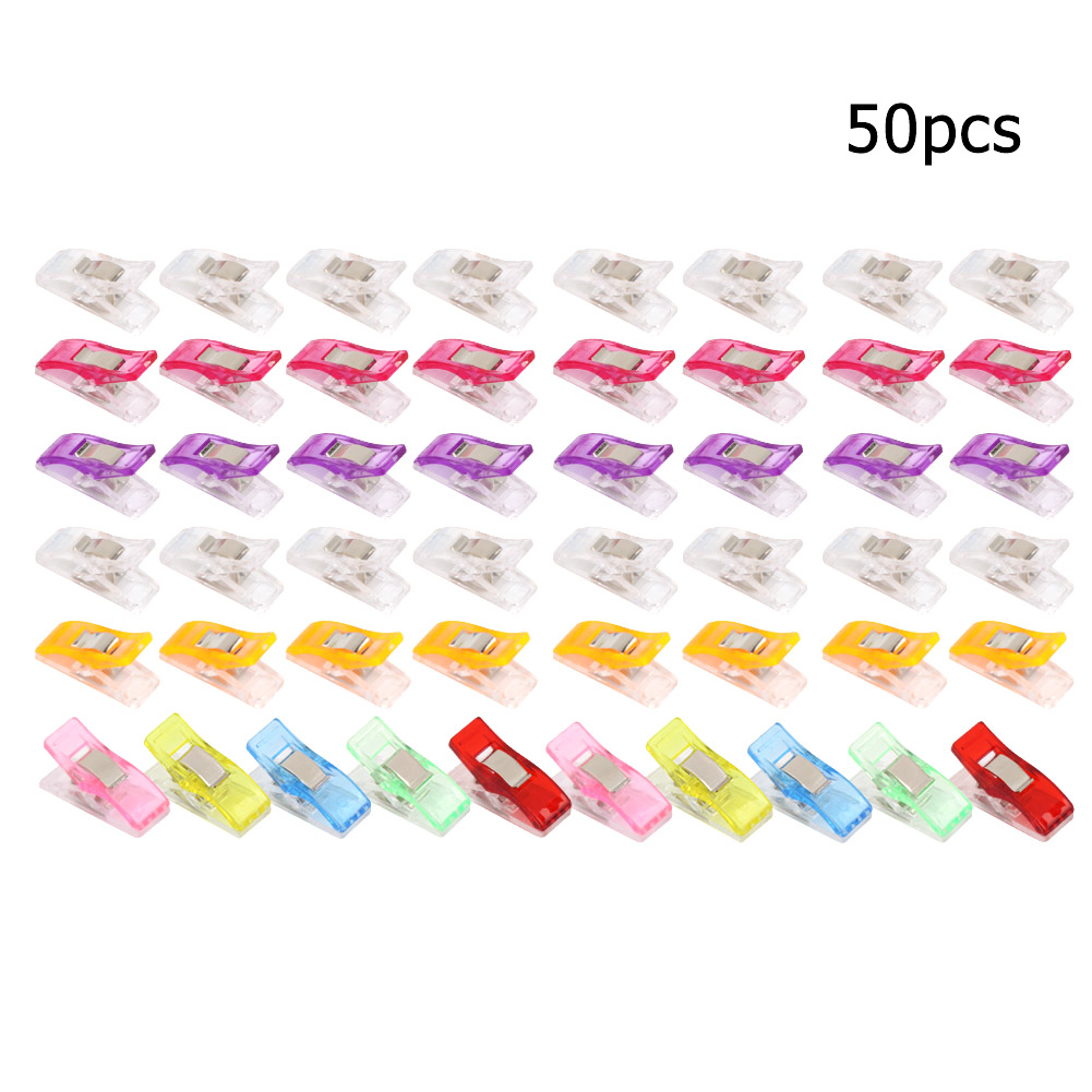 20/50Pcs Mixed Kunststoff Wonder Clips Halter für DIY Patchwork Stoff Quilten Handwerk Nähen Stricken Clips Home Office versorgung: 50Pcs