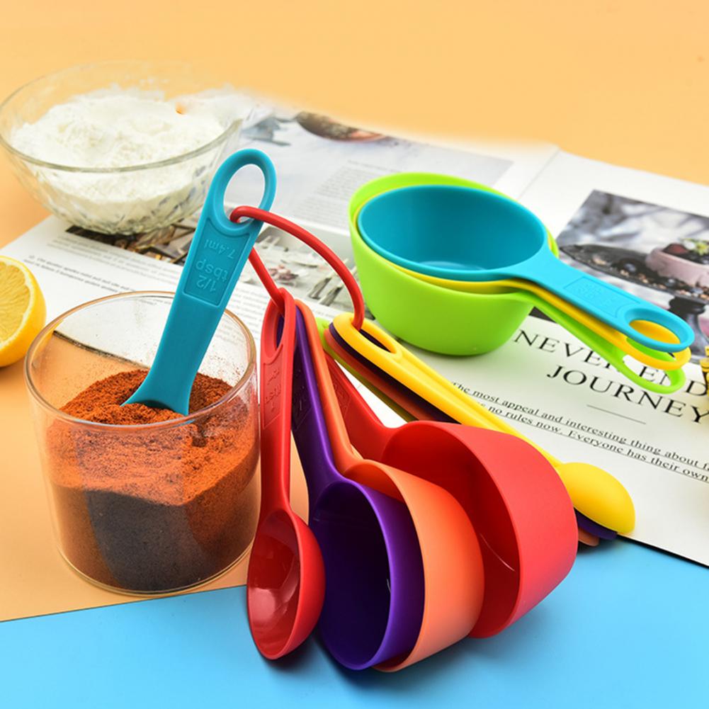 Measuring Cups Mix Color Measuring Spoons Lightweight Anti-deform Good Flour Measuring Cup Spoon Set