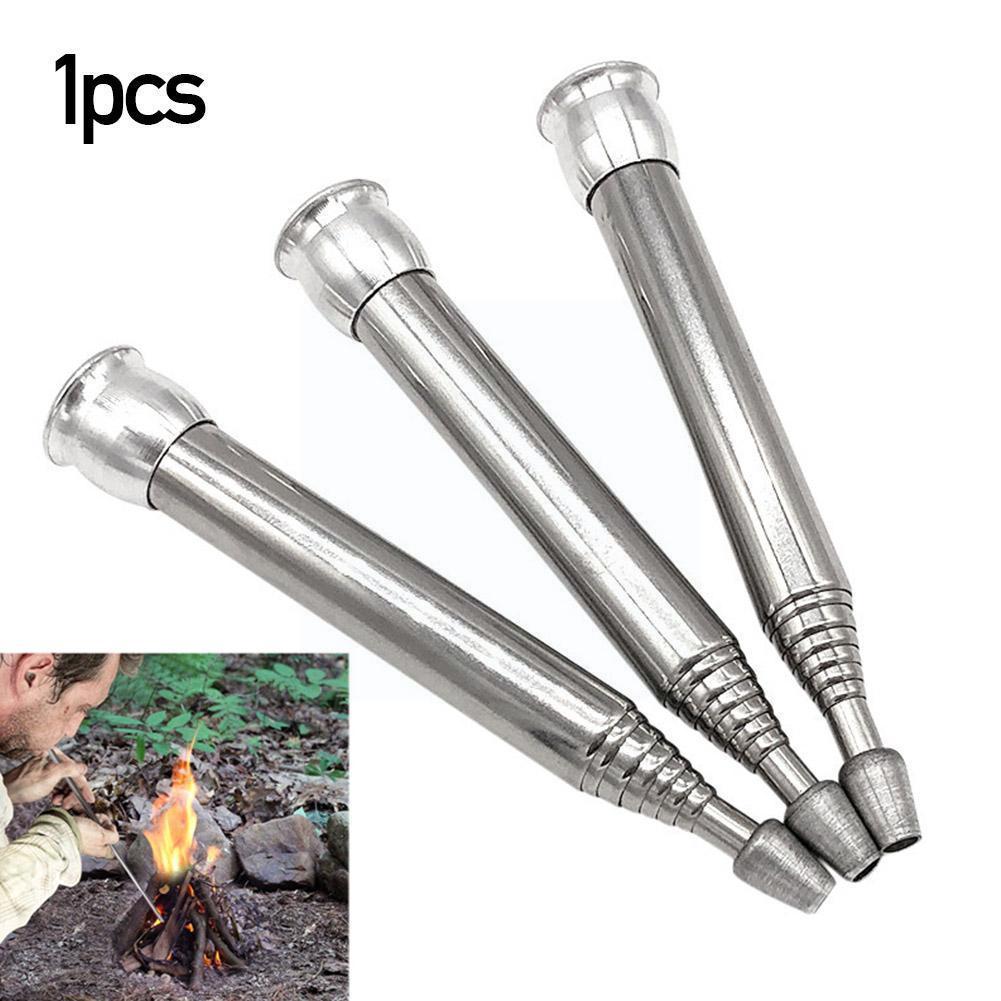 Retractable Fire Tube Camping Picnic Barbecue Fire 6 Fire Blower Retractable Fire Fire Steel Rod Tube Section Lig J6p2