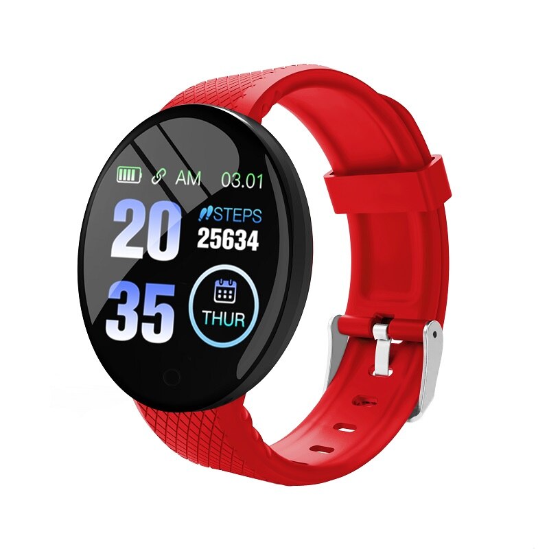 Schermo a colori Oled Smart Watch cardiofrequenzimetro Smart Wristband orologi sportivi Tracker Smart Band pedometro impermeabile Smart Watch: red