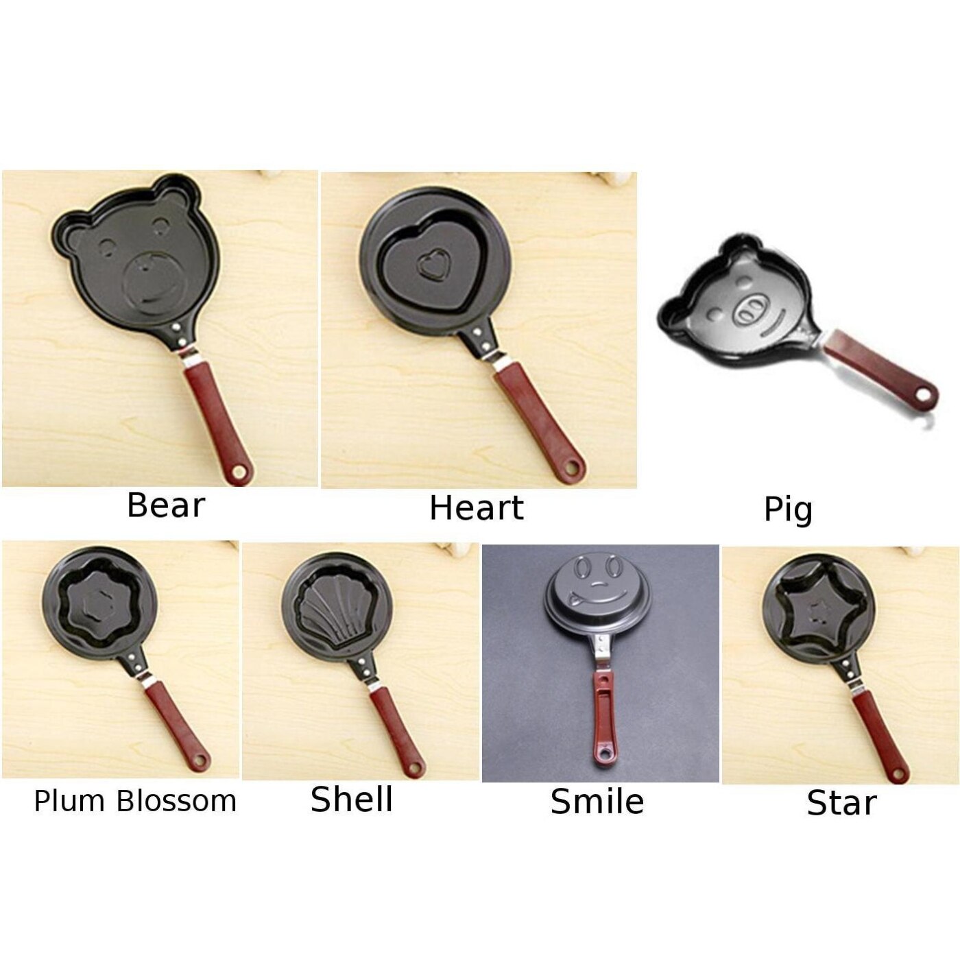 DIY Mini Non-stick Cartoon Omelette Fry Pan Egg Frying Pans Useful Kitchen Cooking Tools Cookware For Home
