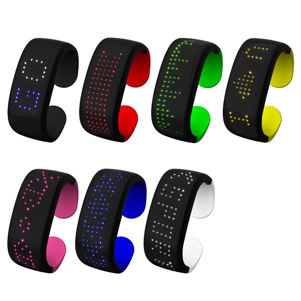 Nuovo Puntelli Colorato Schermo A portato Dinamica Braccialetto di Incandescenza di Notte Corsa e jogging festa concerto Puntelli Braccialetto di ABS + PC + TPU