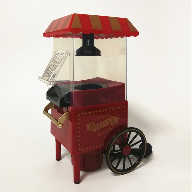 Popcorn maskine lille mini elektrisk karneval popcorn maker 1200w majsfremstillingsmaskine til husholdnings diy majspopper eu-stik